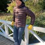 Men's Sporty Dunjakke m. Hætte - Herre - Chokolate - Gumpel & Co