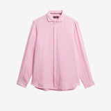 Vacation L/S Linen Shirt - Men - Coastal Pink - Gumpel & Co