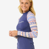 San Carlos Long Sleeve UPF Rash Vest - Dame - Dark Blue - Gumpel & Co