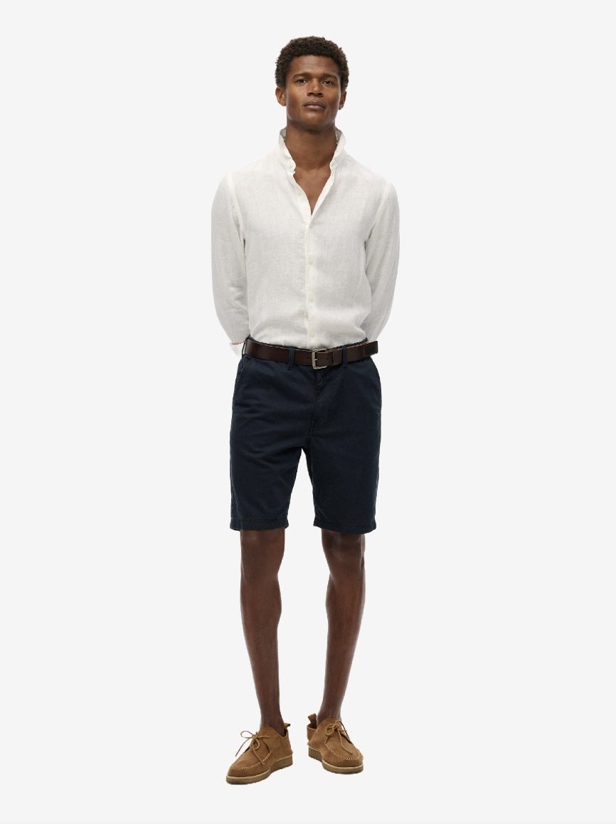 Vacation L/S Linen Shirt - Men - Optic - Gumpel & Co