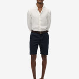 Vacation L/S Linen Shirt - Men - Optic - Gumpel & Co