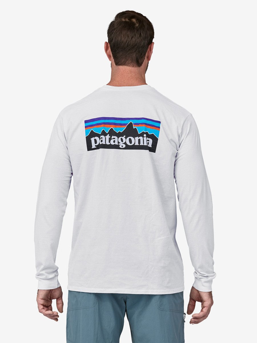 Long Sleeved P 6 Logo Responsibili Tshirt - Herre - Hvid - Gumpel & Co