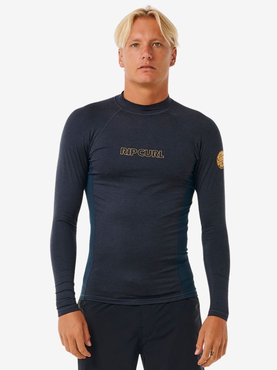 å Dawn Patrol UPF Perf Long Sleeve Rash Vest - Herre - Navy Marle - Gumpel & Co