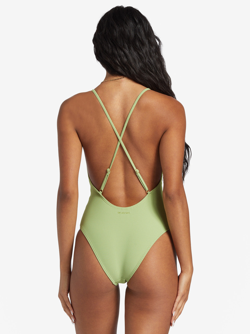 Billabong Tanlines Sage High Leg One-Piece Badedragt - Palm Green