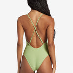 Billabong Tanlines Sage High Leg One-Piece Badedragt - Palm Green