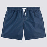 Men's Iconic Stretch Waist Mid - Length Badeshorts - Herre - Navy - Gumpel & Co