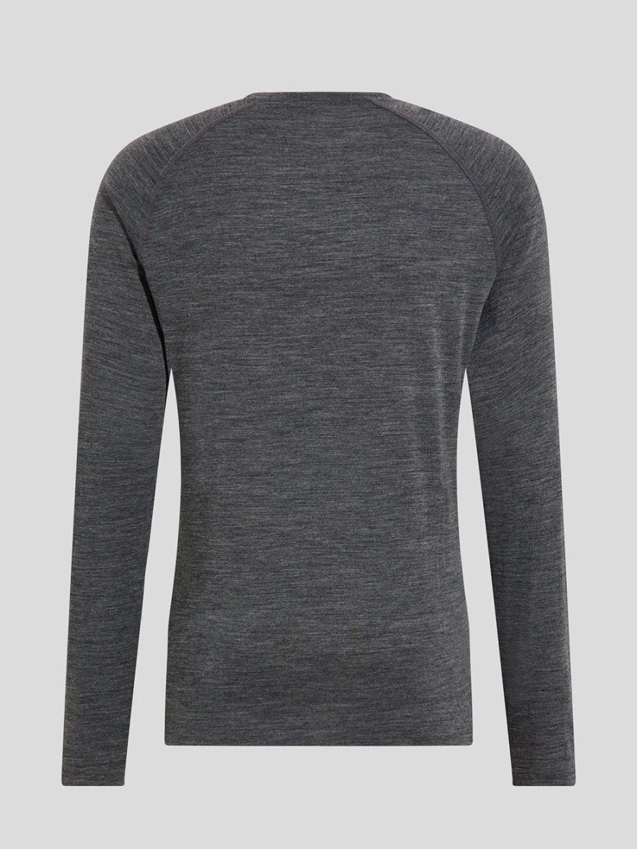 Men's Performance Merinould 150g/m2 Skiundertrøje - Herre - Mette Green/Dark Grey Melange - Gumpel & Co