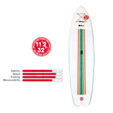 Rainbow DBC 11'2 Oppusteligt SUP board | White/Rainbow - Gumpel & Co