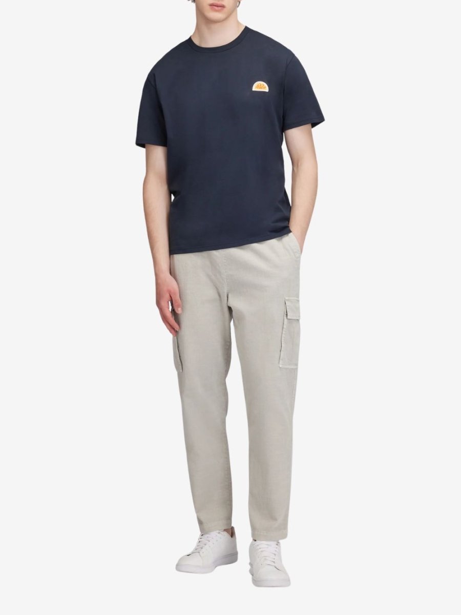 Plain T-shirt With Archive Logo - Herrer - Navy - Gumpel & Co