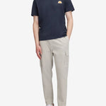 Plain T-shirt With Archive Logo - Herrer - Navy - Gumpel & Co