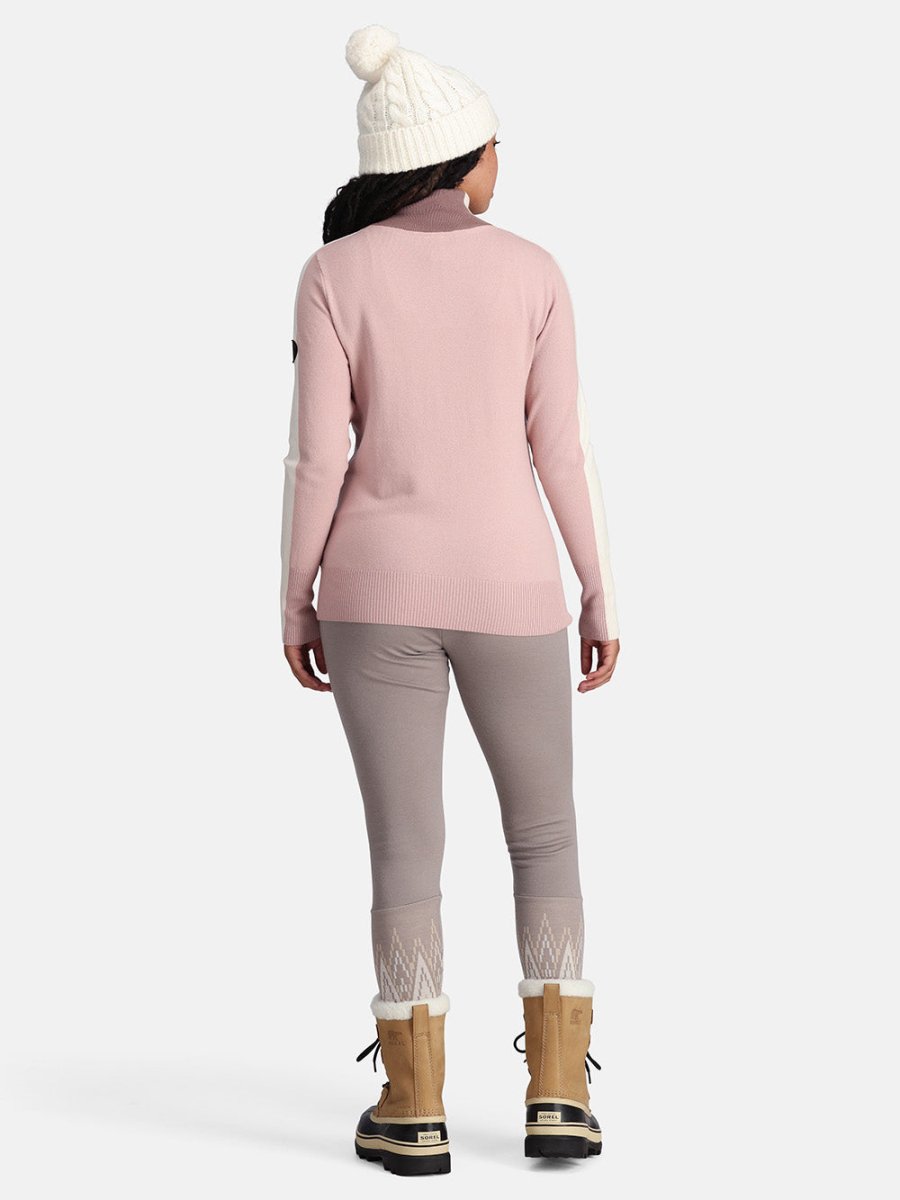 Women's Voss Half - Zip Uld Striktrøje - Dame - Prim Pink - Gumpel & Co
