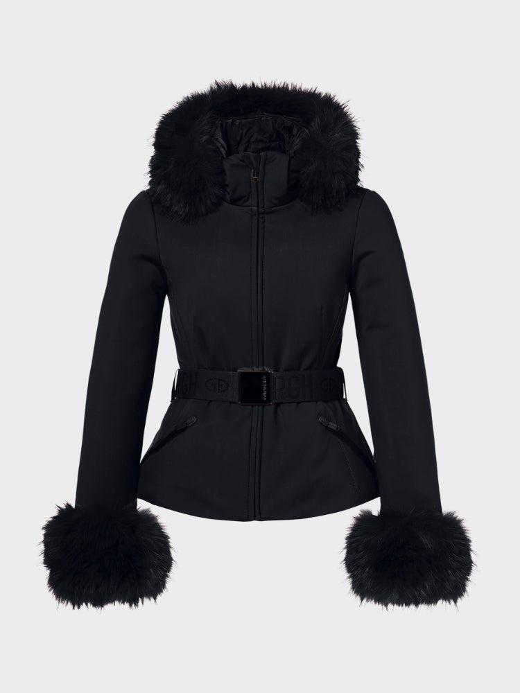 Giselle Skijakke Faux Fur - Womens - Black - Gumpel & Co