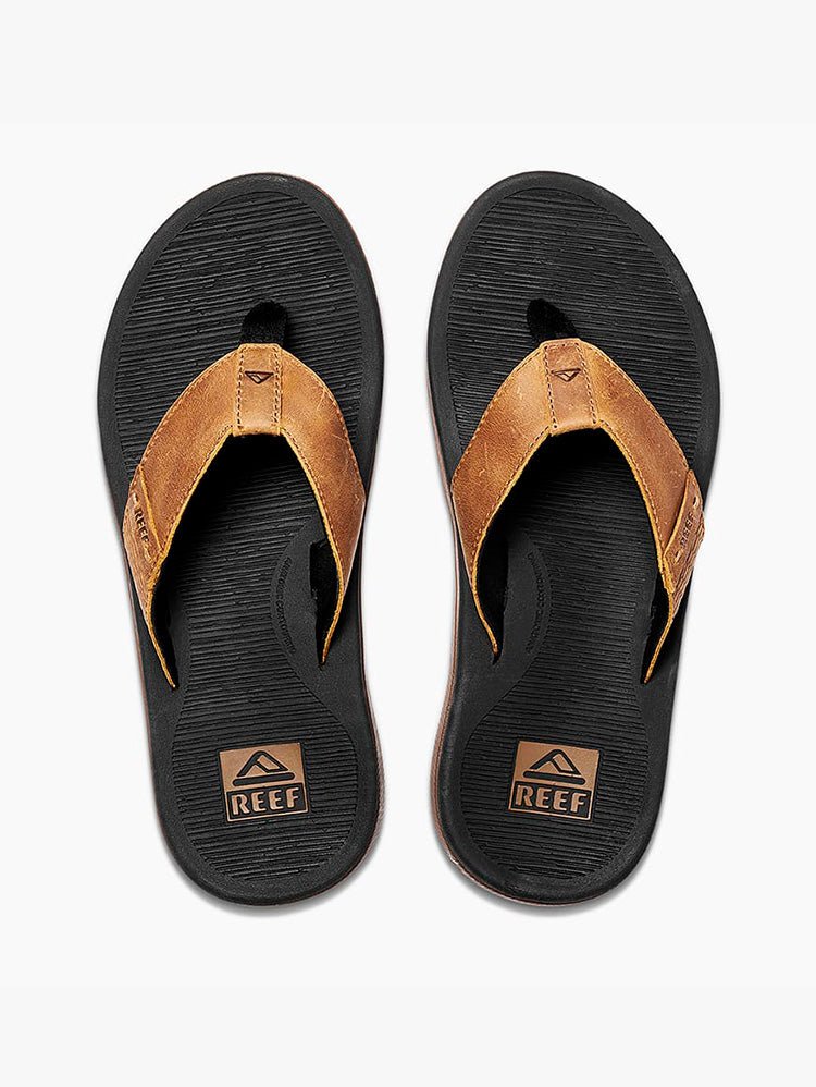 Men's Santa Ana Leather Klipklapper - Black And Tan - Gumpel & Co