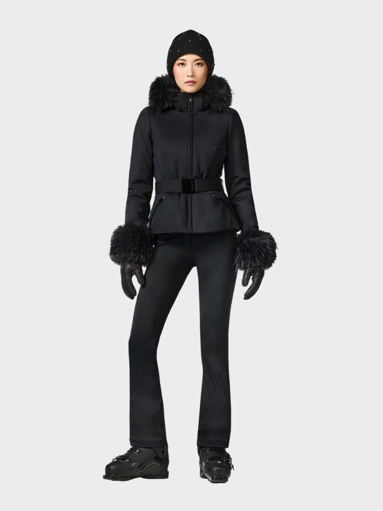 Giselle Skijakke Faux Fur - Womens - Black - Gumpel & Co