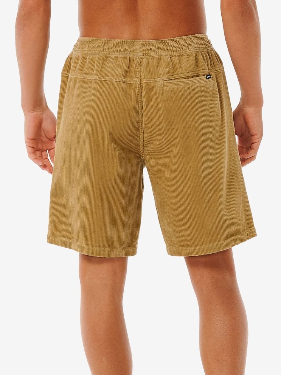 Classic Surf Cord Volley Short - Herre - Dark Khaki - Gumpel & Co