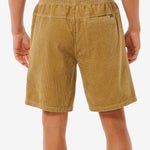 Classic Surf Cord Volley Short - Herre - Dark Khaki - Gumpel & Co