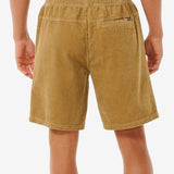 Classic Surf Cord Volley Short - Herre - Dark Khaki - Gumpel & Co