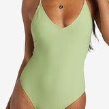 Billabong Tanlines Sage High Leg One-Piece Badedragt - Palm Green