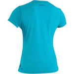 Women's TRVLR Hybrid Kortærmet UPF 50+ UV T-shirt - Dame - Turquoise - Gumpel & Co