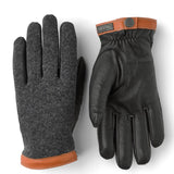 Deerskin Wool Tricot Handske - Herre - Charcoal/Black - Gumpel & Co
