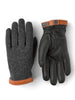 Deerskin Wool Tricot Glove - Men's - Charcoal/Black