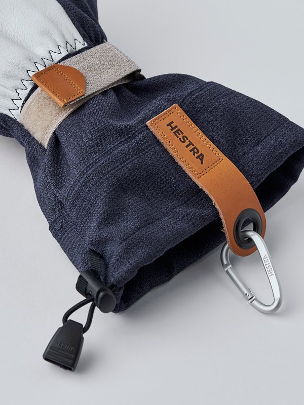 Army Leather Patrol Gauntlet 5 - finger Skihandsker - Unisex - Navy - Gumpel & Co