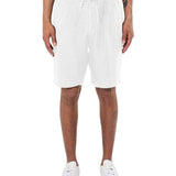 Men's Loose Hør Shorts - Herre - Bright White - Gumpel & Co
