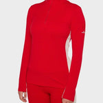 Voss 1/4 zip - Women - Red - Gumpel & Co