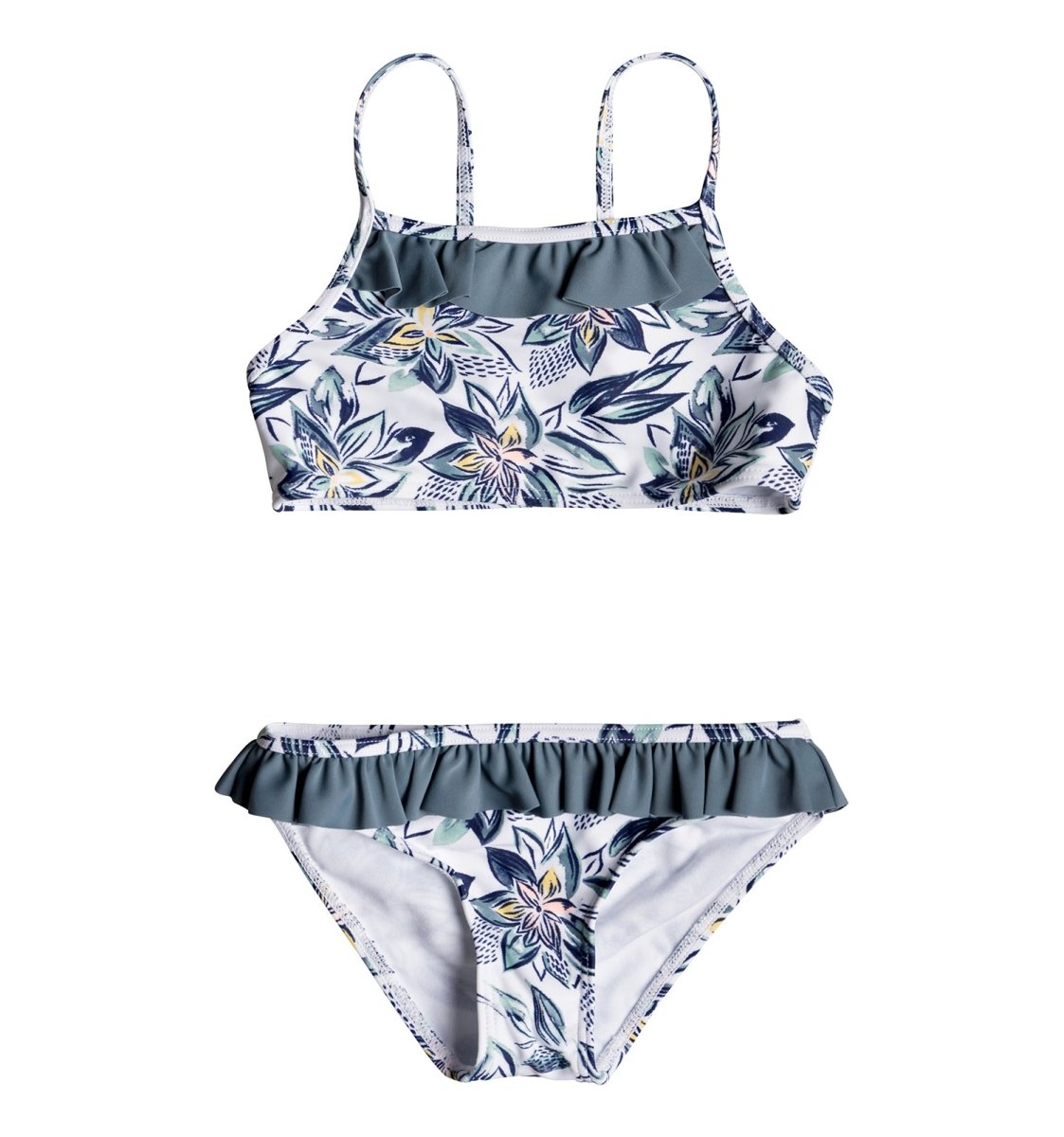MAGIV SEEKER ATHLETIC BIKINISÆT TIL PIGER | WHITE/BLUE/FLORAL - Gumpel & Co