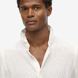 Vacation L/S Linen Shirt - Men - Optic - Gumpel & Co