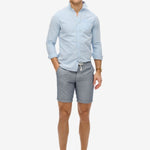 The Merchant Store – hørshorts - Mænd - Navy Stripe - Gumpel & Co