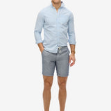 The Merchant Store – hørshorts - Mænd - Navy Stripe - Gumpel & Co