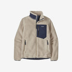 Classic Retro Fleece Trøje - Dame - Natural/New Navy - Gumpel & Co
