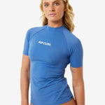 Classic Surf Short Sleeve UV Rash Vest - Dame - Vint Navy - Gumpel & Co