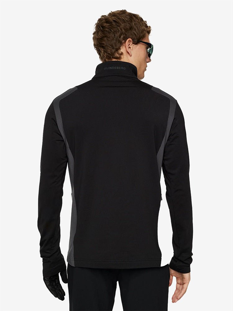 Lukas Quarter Zip Mid - Layer - Black - Gumpel & Co