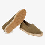 Men's Palma Læder Espadrillos - Herre - Khaki - Gumpel & Co