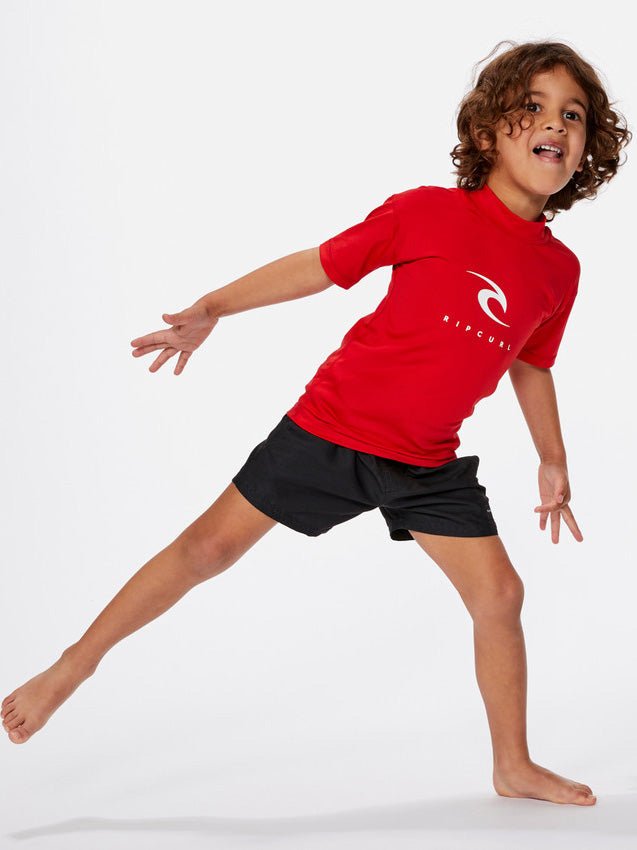 Kids Corps Kortærmet Rash UPF 50+ UV T-shirt - Børn (1 - 8 år) - Red - Gumpel & Co