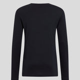Men's Natural Merinould 200g/m2 Crew Neck Skiundertrøje - Herre - Black - Gumpel & Co
