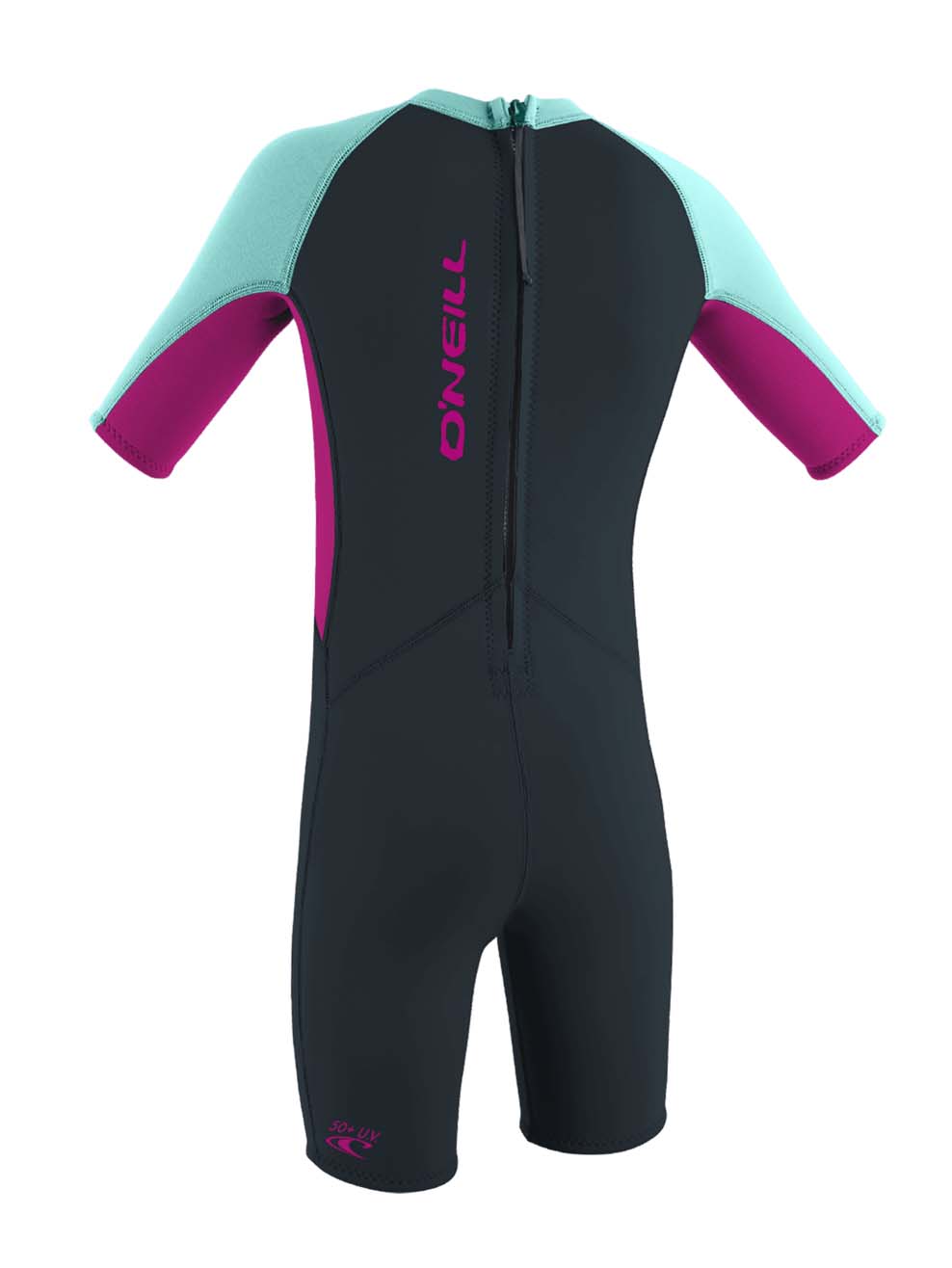 Toddler Reactor II 2mm Back Zip S/S shorty våddragt | Børn | Slate/Berry/Seaglove - Gumpel & Co