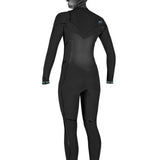 Women's Psycho Tech 6/4mm Chest Zip + w/hood våddragt - Dame - Black - Gumpel & Co