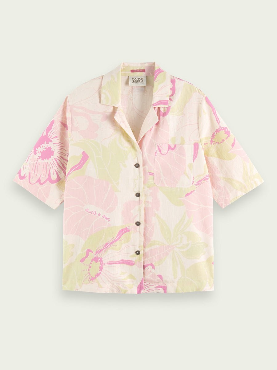 Women's Printed Camp Skjorte - Dame - Vondelfield Blossom - Gumpel & Co