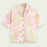 Women's Printed Camp Skjorte - Dame - Vondelfield Blossom - Gumpel & Co