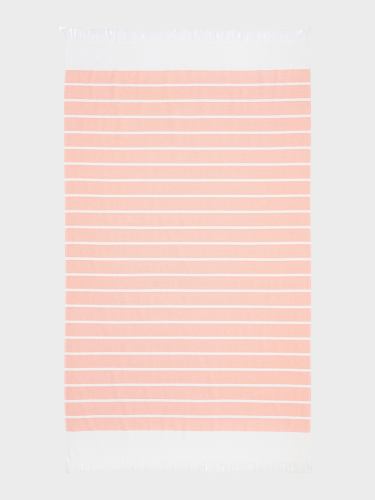 Nissi - Strandhåndklæde - Orange/White - Gumpel & Co