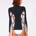 Women's G Bomb Long Sleeve Front Zip Neopren Jakke | Dame | Black/Gold - Gumpel & Co