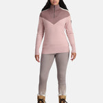 Women's Voss Half - Zip Uld Striktrøje - Dame - Prim Pink - Gumpel & Co