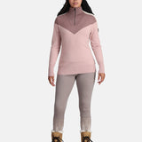 Women's Voss Half - Zip Uld Striktrøje - Dame - Prim Pink - Gumpel & Co