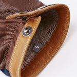 Deerskin Wool Tricot Handske - Herre - Navy/Chokolate - Gumpel & Co