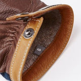 Deerskin Wool Tricot Handske - Herre - Navy/Chokolate - Gumpel & Co