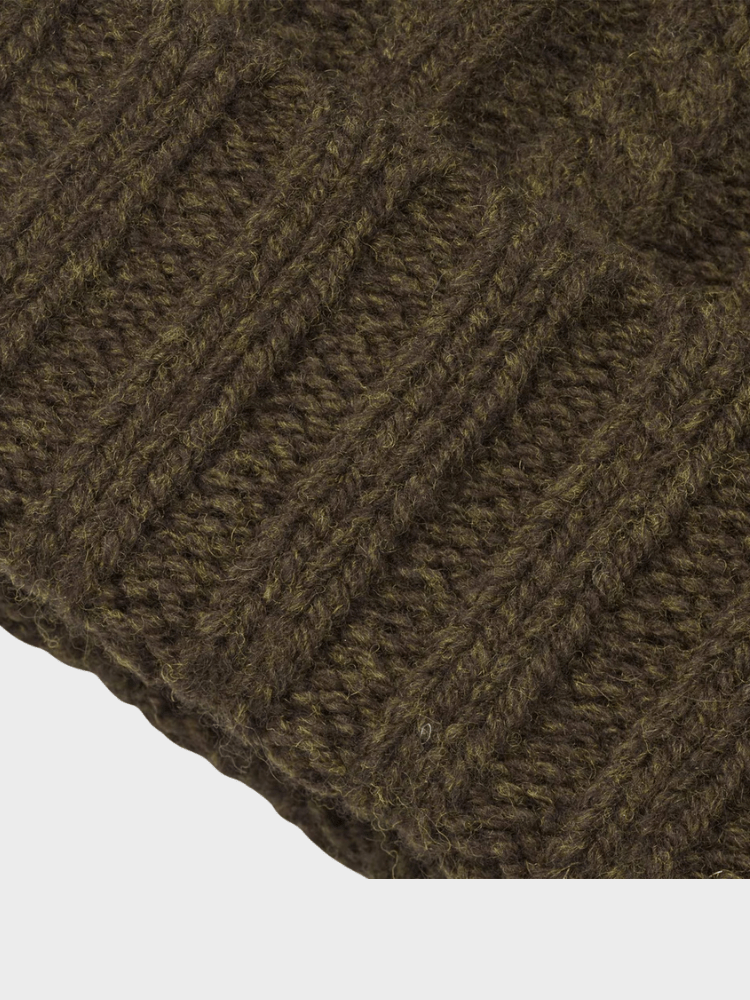 Cable Beanie - Unisex - Army - Gumpel & Co
