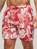 Men's Hawaiian print swim shorts - Men - Luna Dark Red